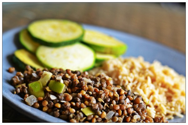 Vegan Dinner: Lentils Rice and Zucchini | YouAnew Lifestyle Nutrition 